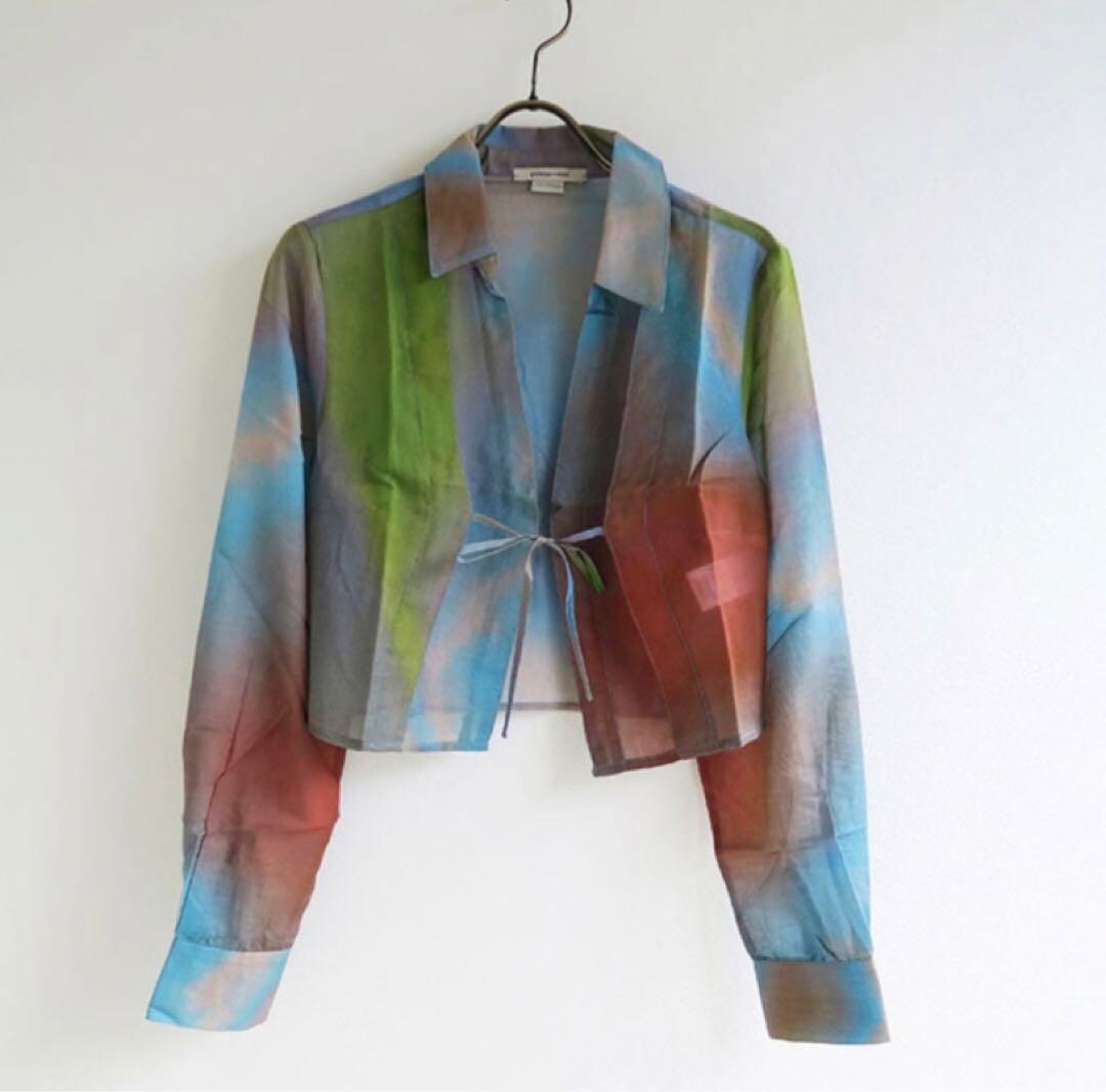 Paloma Wool Carolee Nika Milano Print Organic Cotton Long Sleeve Shirt M New