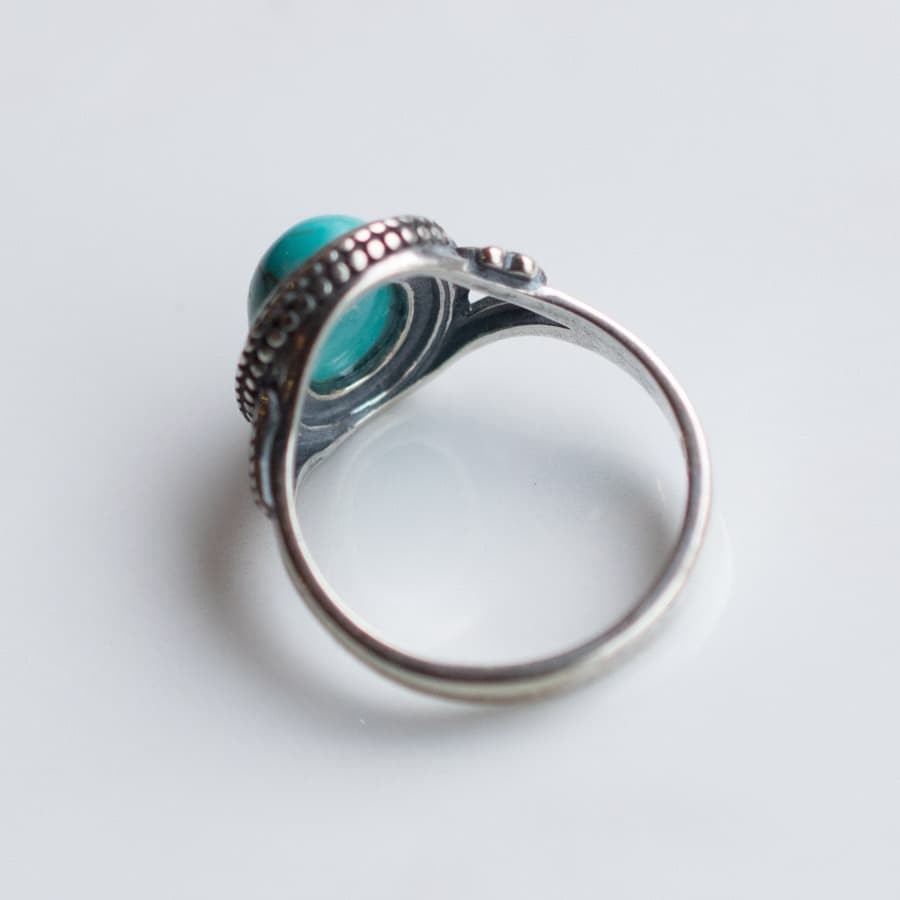 Turquoise Ring 011, 3 Sizes, Sterling Silver 925, Native American Style