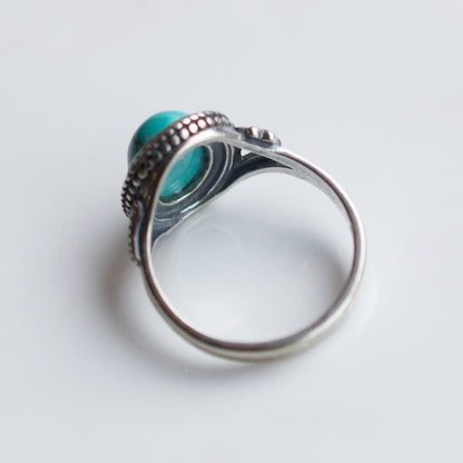 Turquoise Ring 011, 3 Sizes, Sterling Silver 925, Native American Style