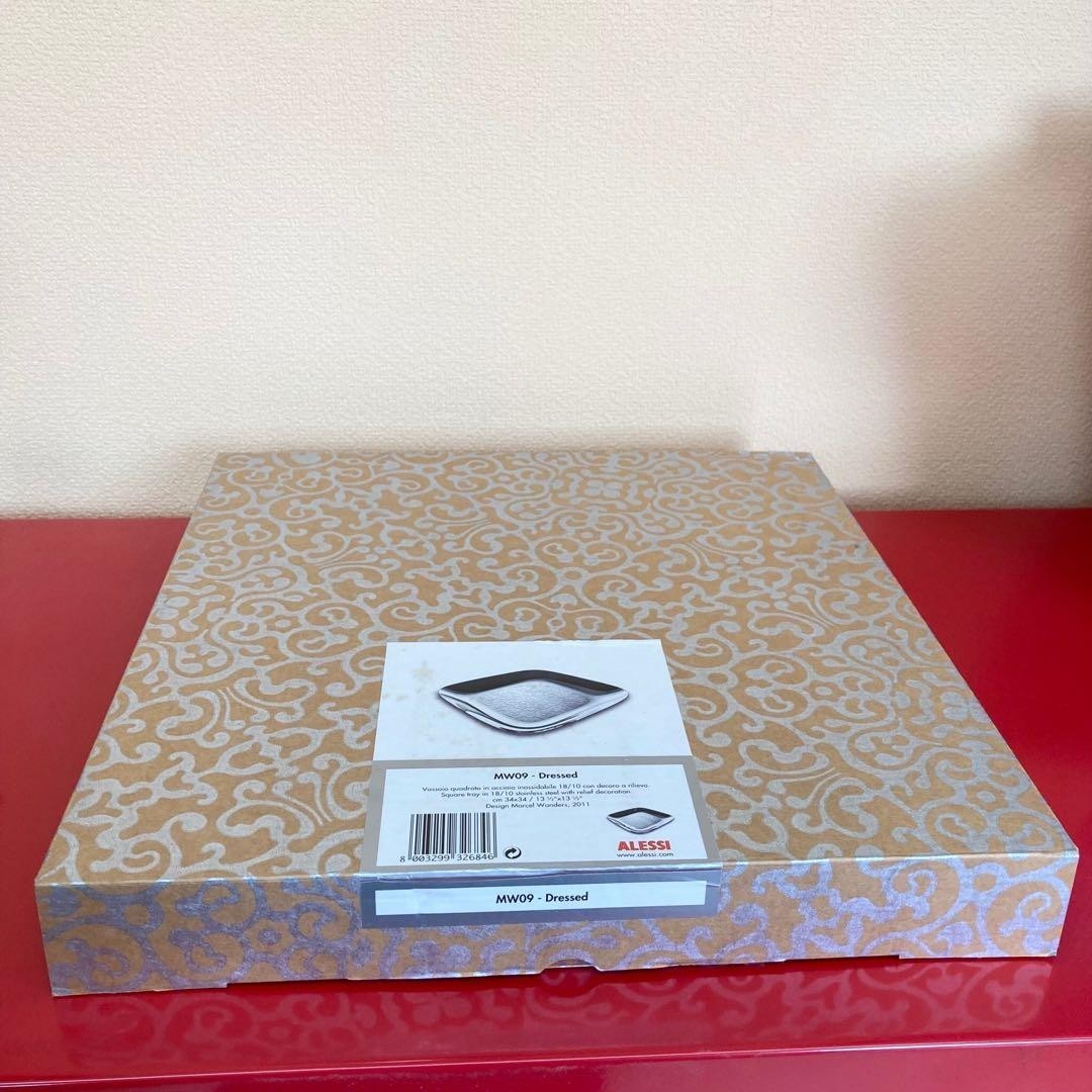 Alessi Dressed Square Tray Marcel Wanders 2011 Stainless Steel w/Box