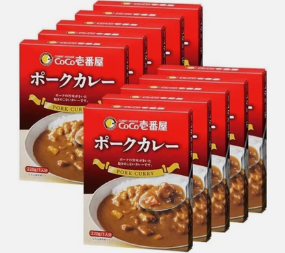 COCO ICHIBANYA PORK CURRY TOTAL 12 QUANTITY X 220G 1 SET RETORT CURRY BRAND NEW