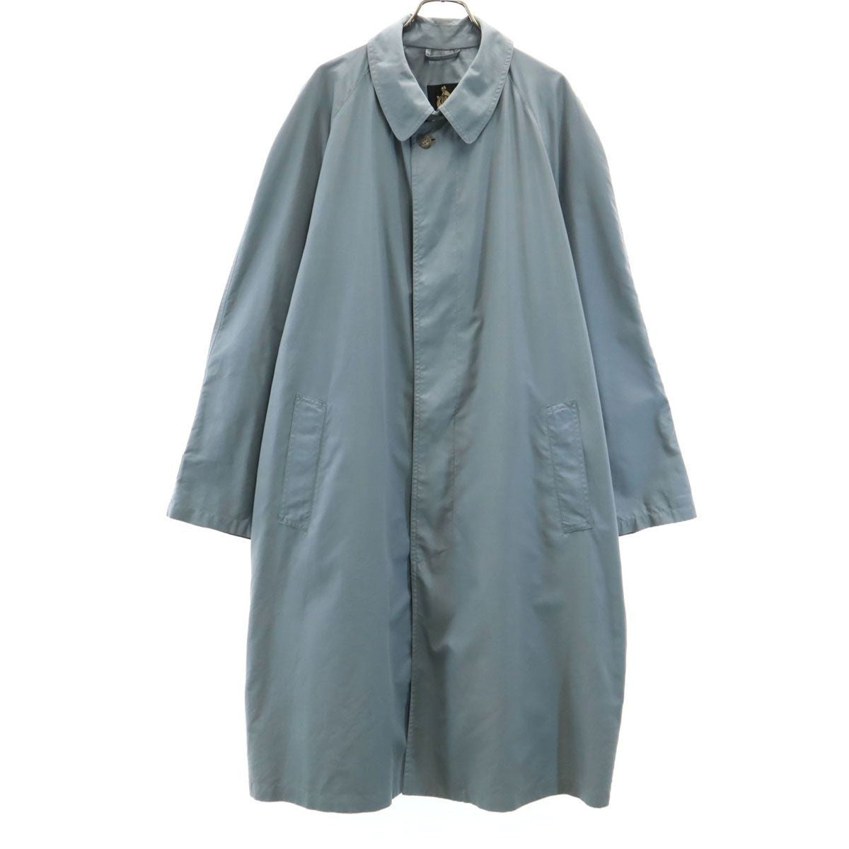 LANVIN 90s Made in Italy Old Stainless collar coat 46 Khaki Men's