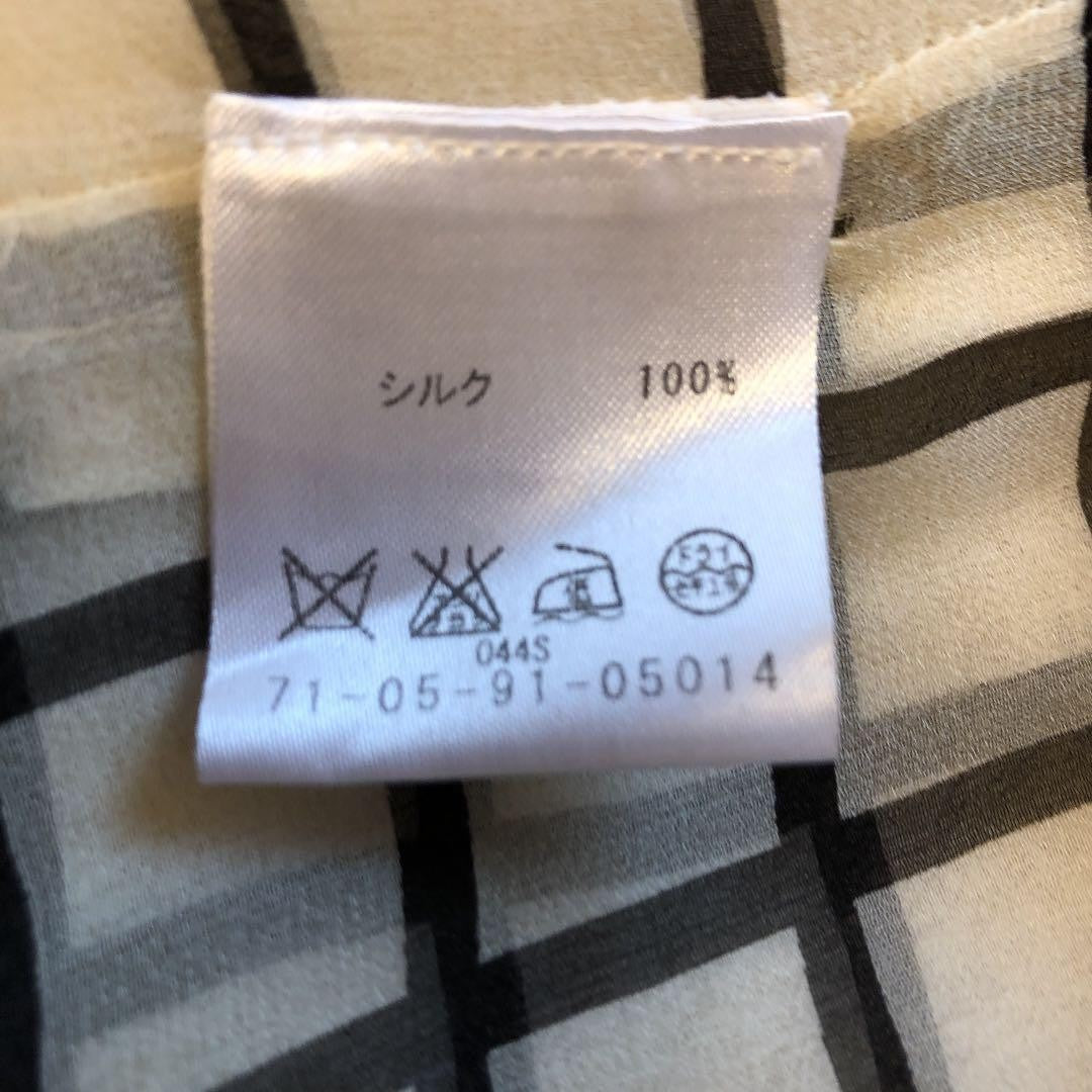 Dries Van Noten Size S Silk Square Sheer Skirt Belgium Designer Auth by JAPAN