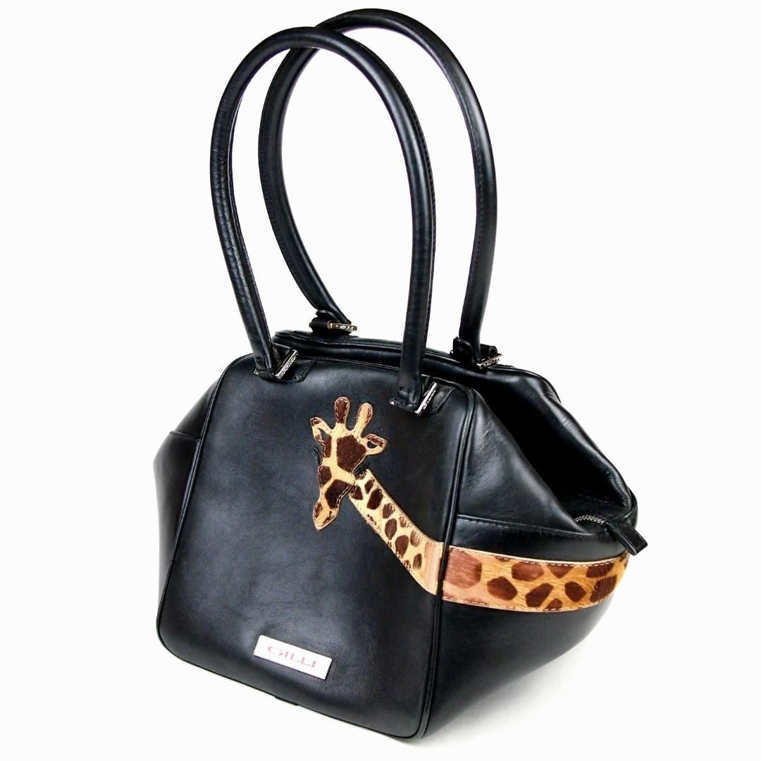 GILLI Vintage Cube Dice Shaped Handbag Italy Leather Rare Designer Bag