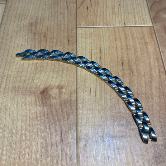 Men's Taxco Vintage Mexican Silver Bracelet 17cm Artisan Jewelry