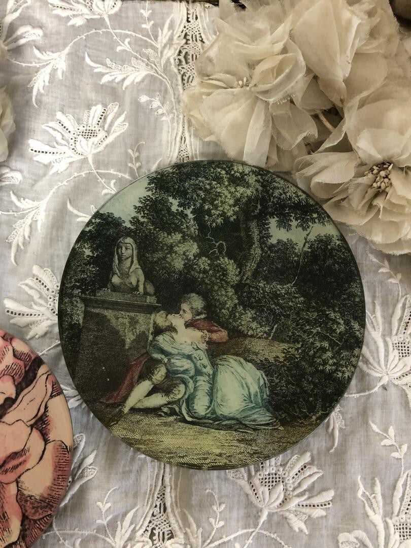 John Derian decoupage plate kiss