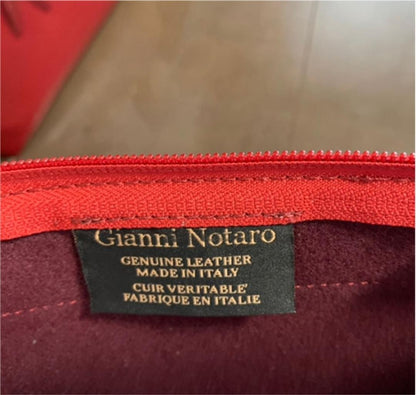 Spick and Span Red Leather Tote Bag A4 Size Genuine Leather Stylish Authentic