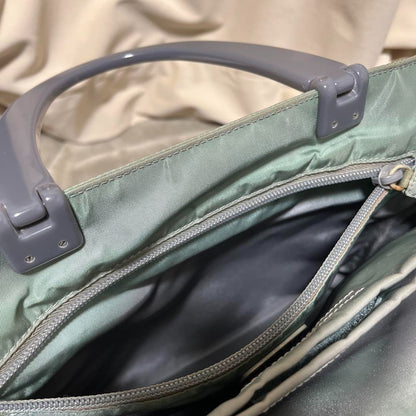 PRADA Tote Bag Triangle Logo Plastic Handle Tote Bag From Japan