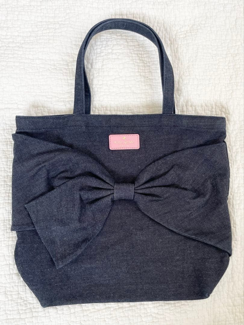 Kate Spade New York Denim Tote Bag with Interior Pocket Excellent Conditi
