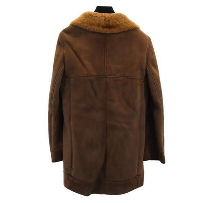 LOEWE Sheep leather leather Mouton jacket 36 Brown genuine leather Women JAPAN
