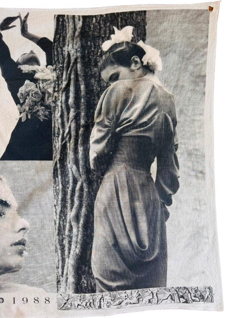John Galliano 87-88 A/W Large Cotton Scarf Tapestry - Rare Archive