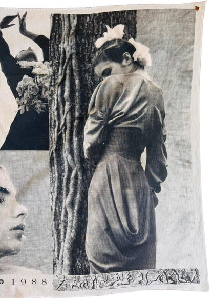 John Galliano 87-88 A/W Large Cotton Scarf Tapestry - Rare Archive