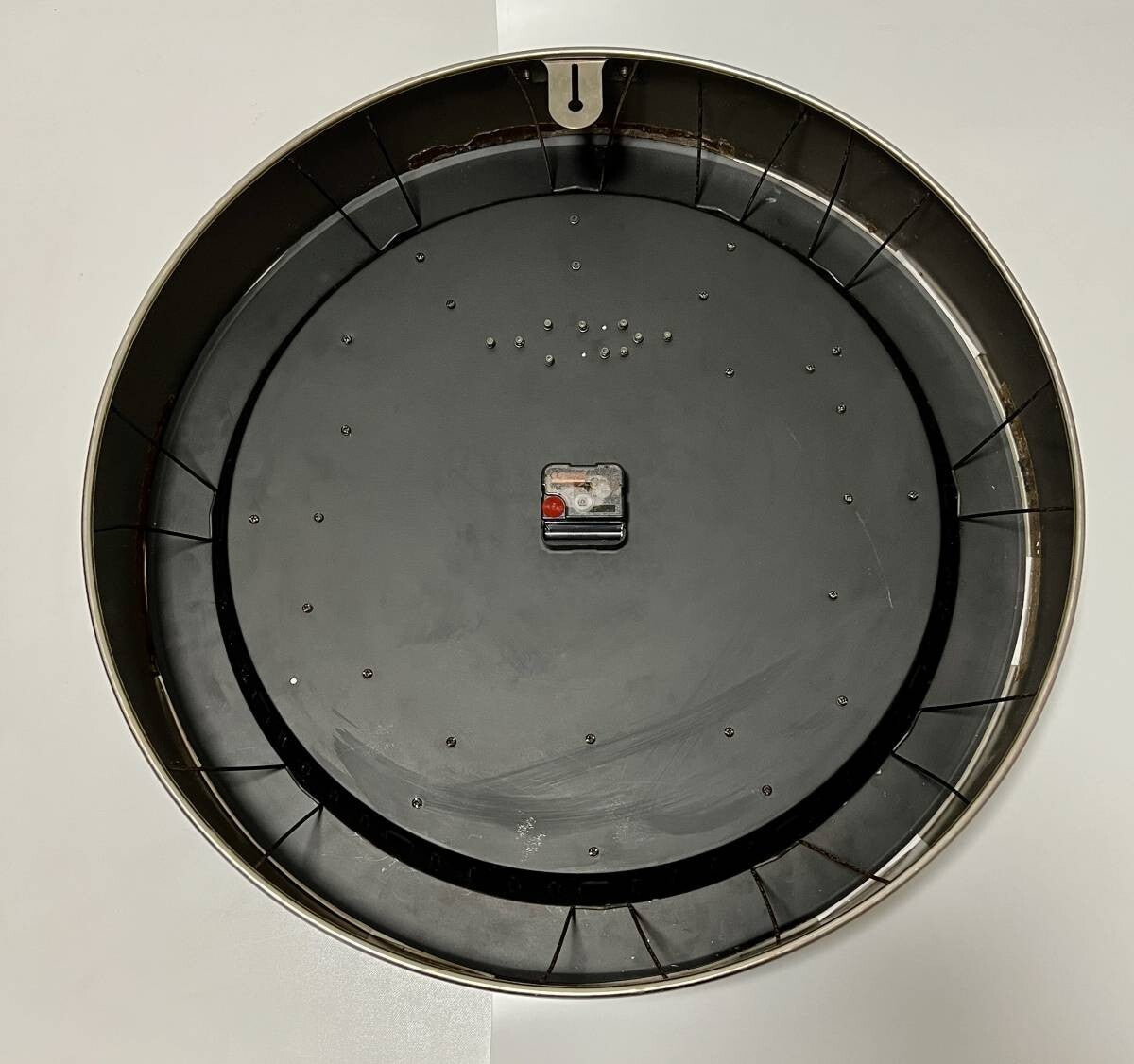 Nixon Wall Clock Large Analog Clock Round Black × Silver 23.5in Used