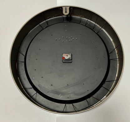 Nixon Wall Clock Large Analog Clock Round Black × Silver 23.5in Used