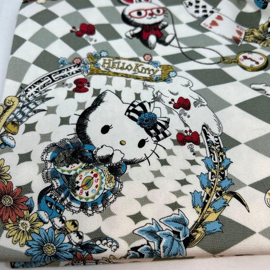 Rare Sanrio Hello Kitty Alice in Wonderland 55x50cm, Japan, Used