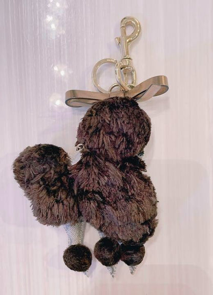 Authentic GUCCI Guccioli Poodle Dog Key Holder Bag Charm Accessory #42341