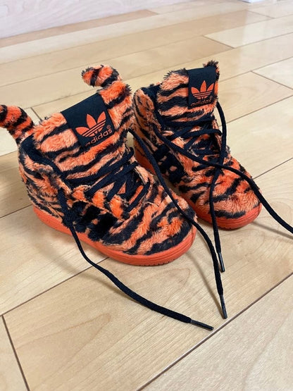 adidas Jeremy Scott Tiger High-Top Sneakers, Kids Size US 7K Made in Indonesia
