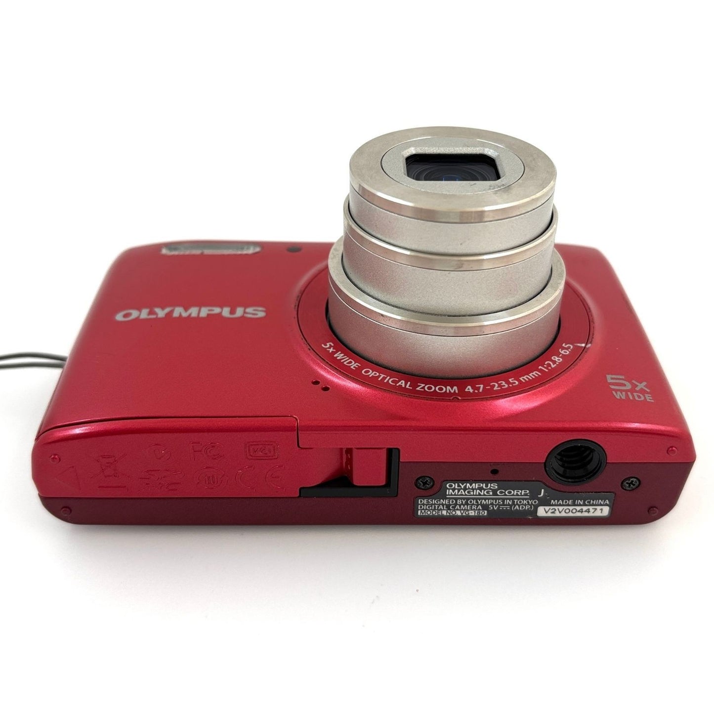 OLYMPUS VG-180 Red Compact Digital Camera in good working order