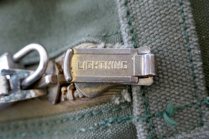 Military US Army USAF LIGHTNING Zipper Vintage Flyers Kit Bag Boston Bag USA