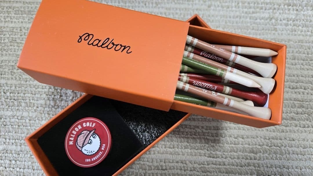 Malbon Golf Marker & Tee Set Exclusive Non-Retail Rare Collectible New Japan