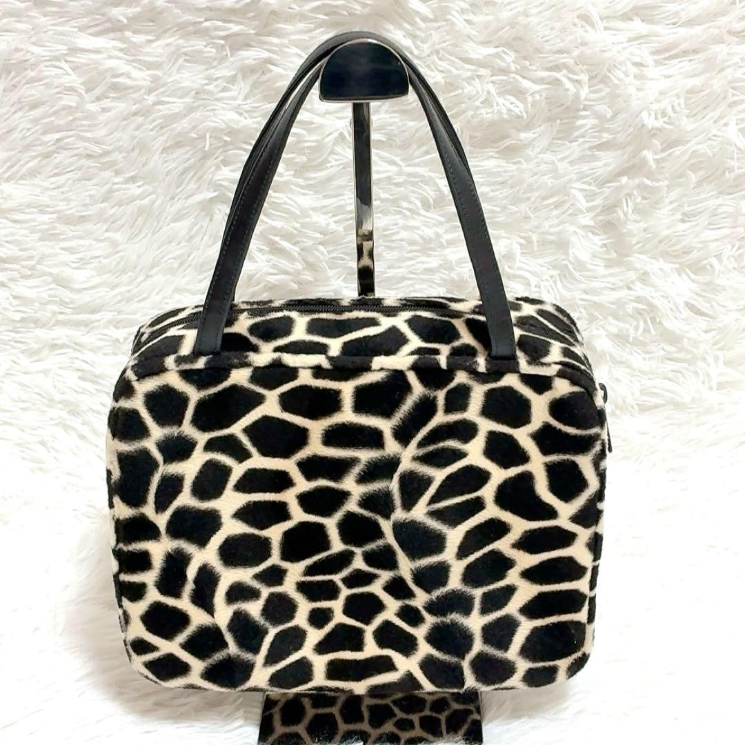 Kate Spade Handbag Leopard Giraffe Print Casual Women's Pre-Owned From Japan