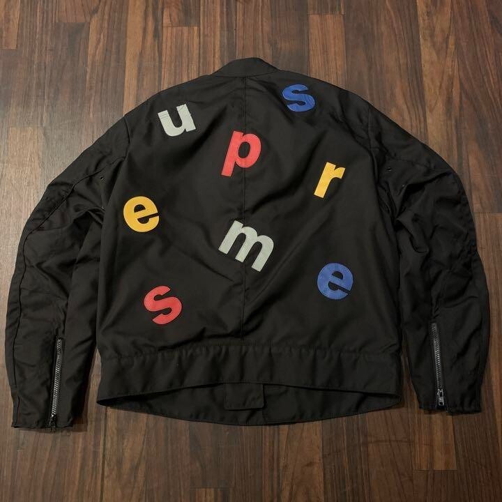 Supreme × VANSON 20ss single rider's jacket size M black Leather Logo NEW