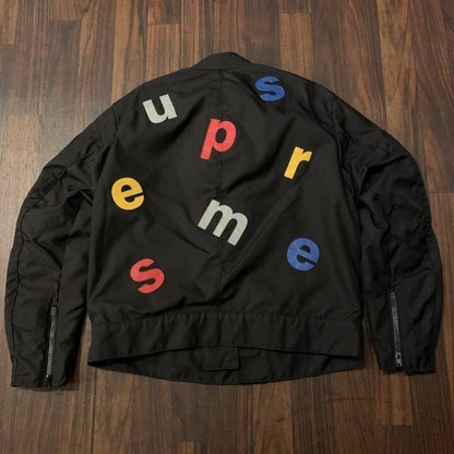 Supreme × VANSON 20ss single rider's jacket size M black Leather Logo NEW