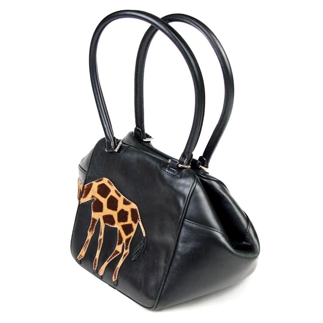 GILLI Vintage Cube Dice Shaped Handbag Italy Leather Rare Designer Bag