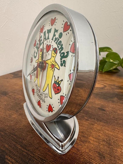 Retro GREAT Friends Alarm Clock Tested Japan Used F/S