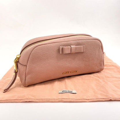 MIU MIU Pouch leather Women make up pouch