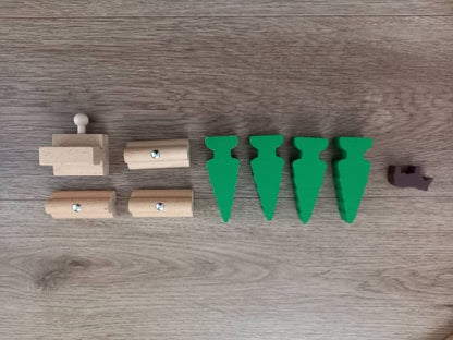Brio Thomas Wooden Rescue Train Set Brio Compatible Mini Railway Toys