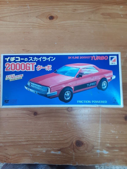 Nissan Skyline 2000 GT Turbo Ichiko Tin Miniature Car Showa Retro
