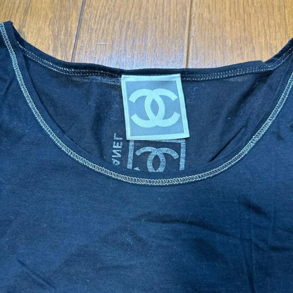USED CHANEL TANK TOP WITH FRILLS GOOD