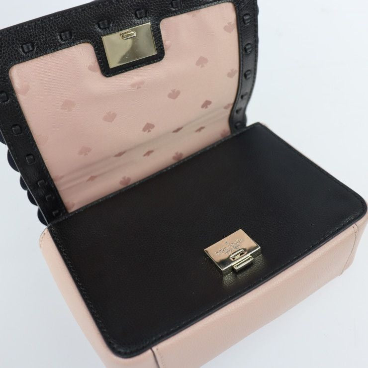 Kate Spade Maisie Patterson Drive Grommet Handbag WKRU5899 Black Pink Beige 2WAY