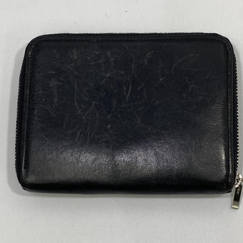 Jean Paul Gaurtier Dragon Embossed Bifold Wallet Black Leather Zip Around Men's