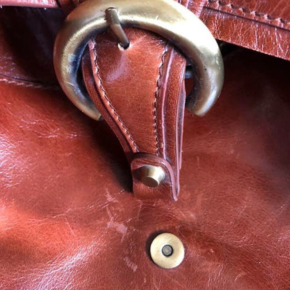 Authentic BALENCIAGA Handbag Leather Brown Women's Used Vintage from Japan JP