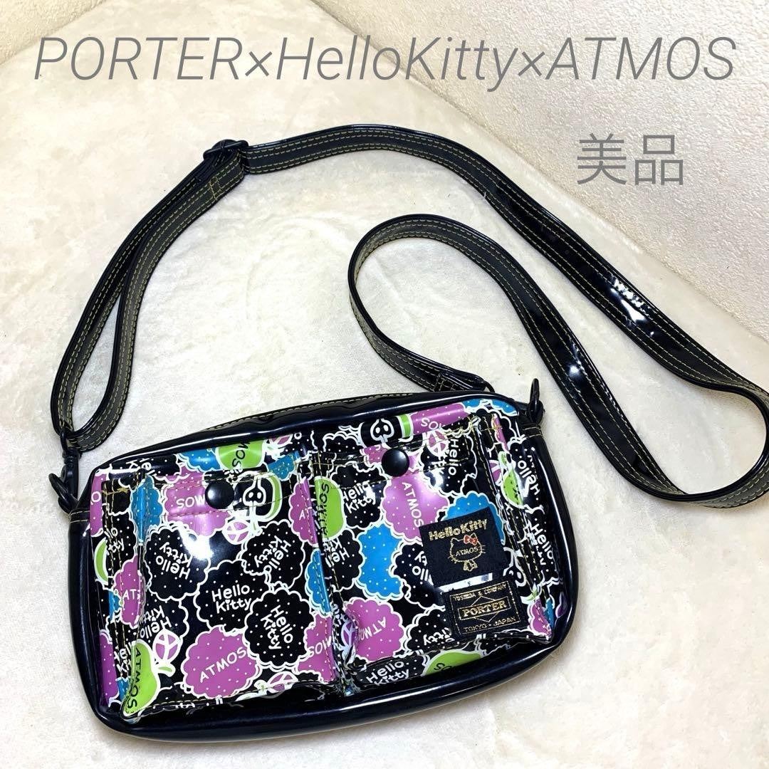 PORTER x Hello Kitty x ATMOS Enamel Shoulder Bag Rare Zipper Strap