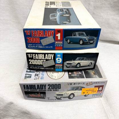 306 ARII 3-Piece 1/32 Fairlady 2000 Plastic Model Kit Bundle Sale 1967 Model