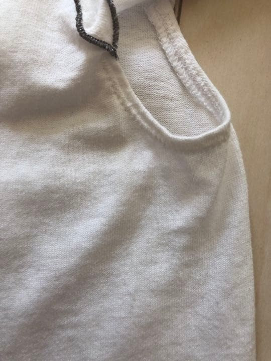 Anna Sui White Short Sleeve Cardigan XS Frill Ribbon Stickon Button Japan