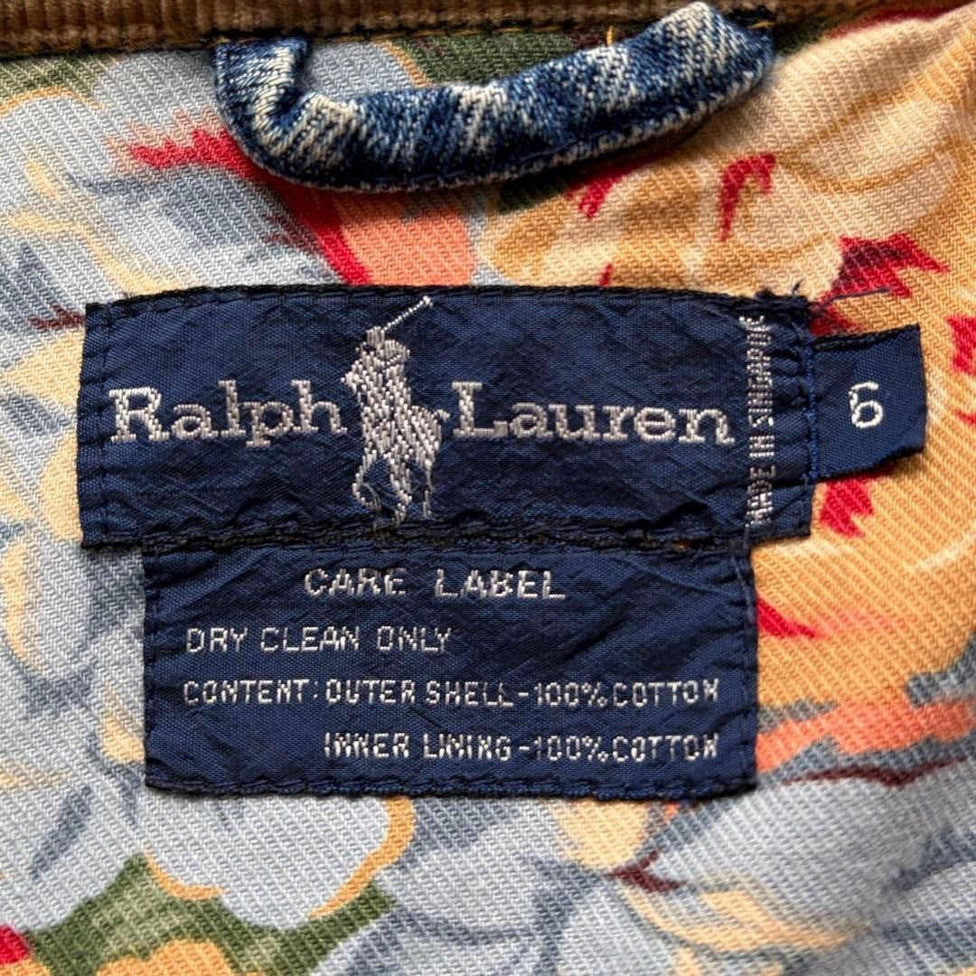 Rare Condition Ralph Lauren Vintage Denim Jacket L Indigo Blue Cotton 80s-90s