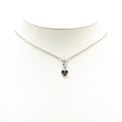 GUCCI Heart Studs Rhinestones Necklace Women 【Used】