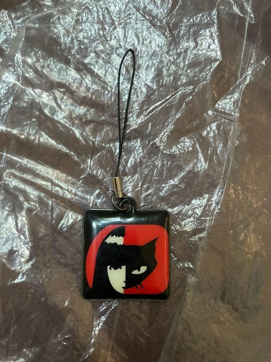 EMILY THE STRANGE Character Strap Charm Black Red Used