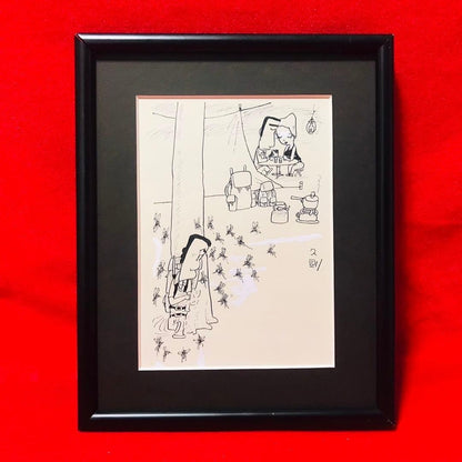 Original Hand-Drawn Artwork by Hisanori Iwamoto Garo Illustration Framed Artwork