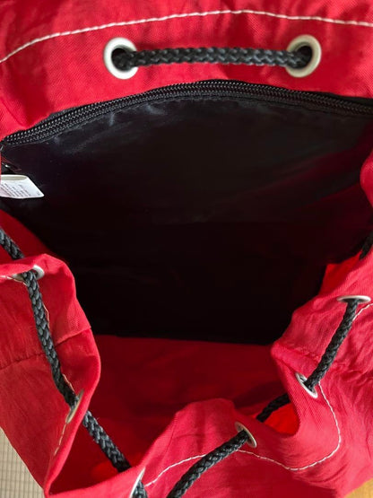 Vintage Pooh Backpack Red 17.7in Cute Retro Collectible Used Japan