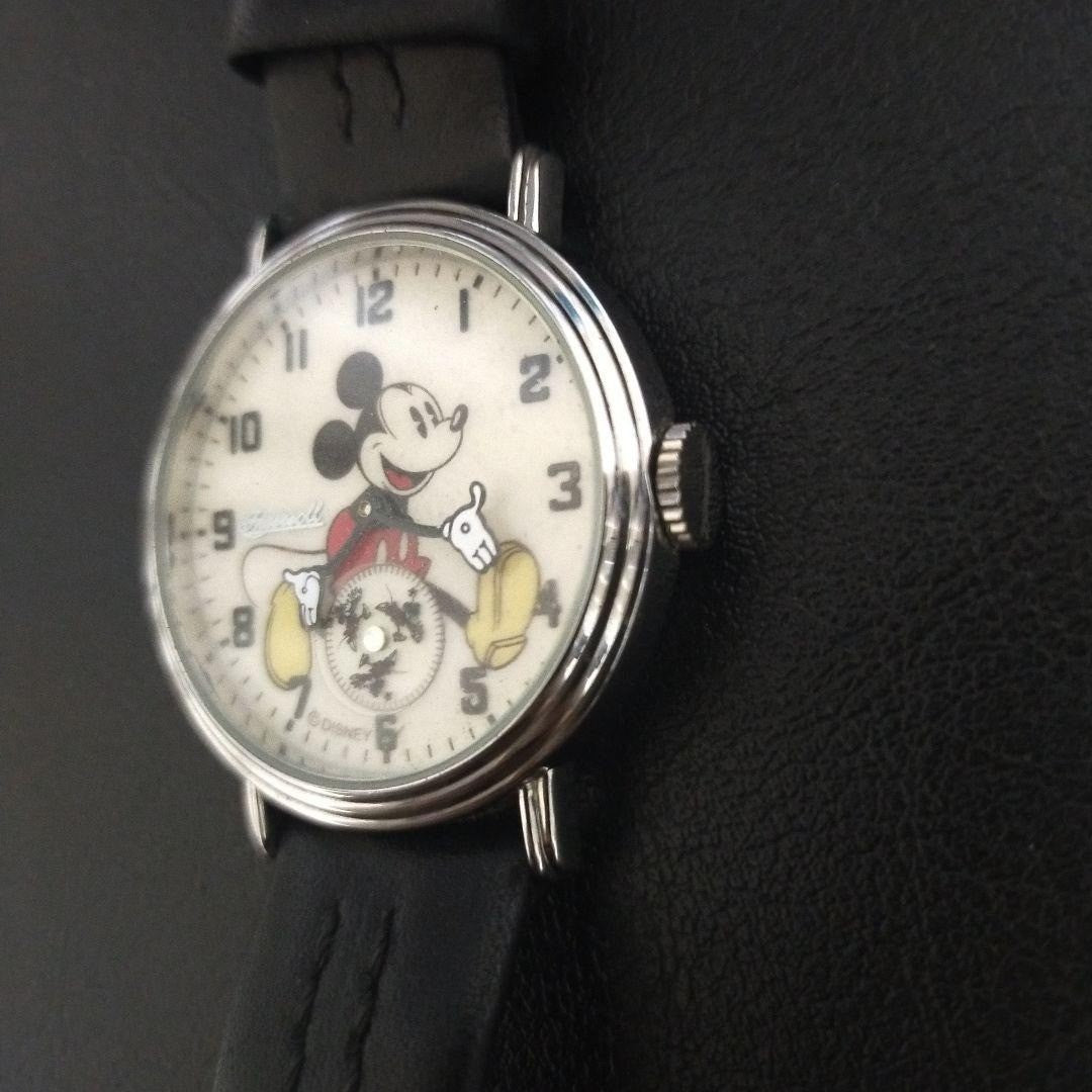 Ingersoll Mickey Mouse Watch Disney Unisex Rare From Japan