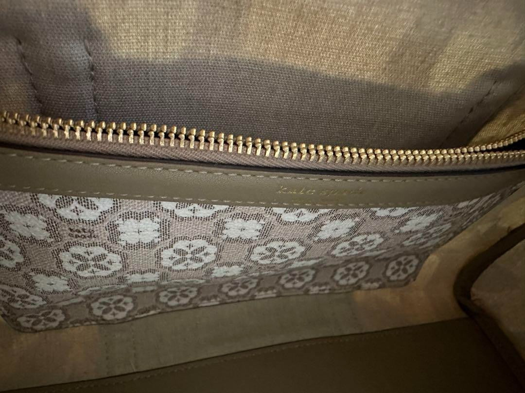 Kate Spade Spade Flower Monogram Beige 2-way Type Lightweight