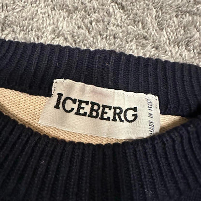Iceberg History Donald duck Sweater Knit Vintage Made in Italy Gilmar Ivory