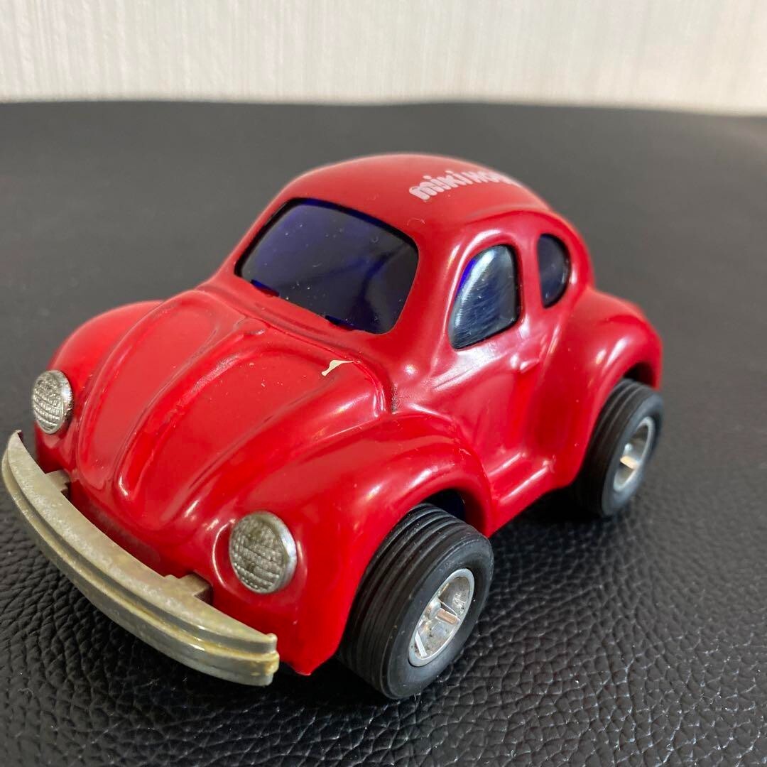 Rare 1990s retro antique fancy miniature car tinplate red WAGEN