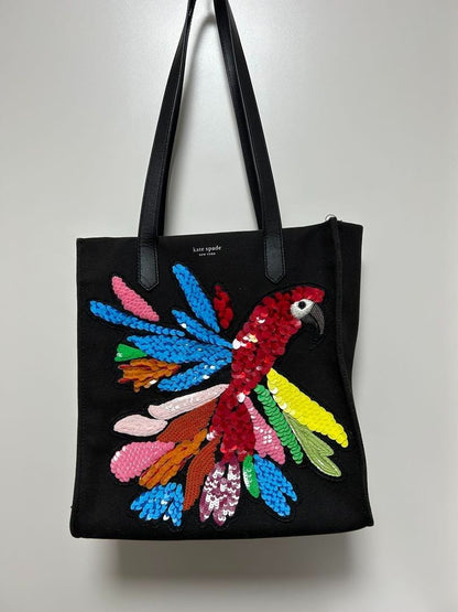 Kate Spade Colorful Parrot Tote Bag 12.2 inch