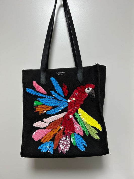 Kate Spade Colorful Parrot Tote Bag 12.2 inch